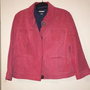 Pink suede bracelet sleeve jacket